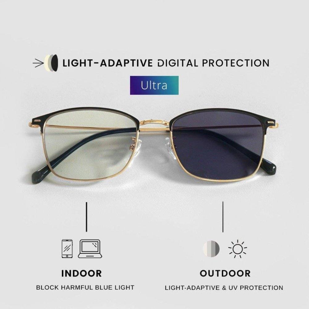 Jaden (LA Ultra) ULTRA Light - Adaptive Digital Protection Black & gold | Visioneer High Quality Eye Protection Eyewear 2