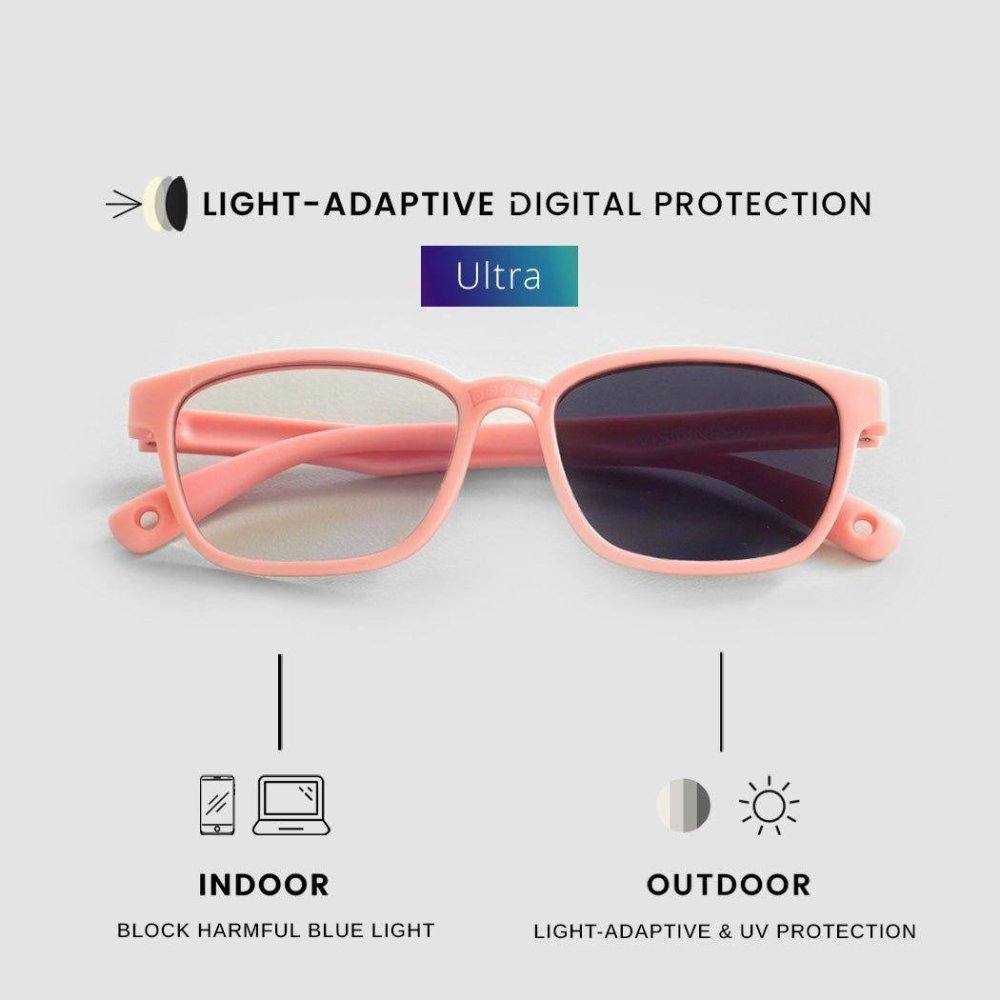 Ancil Kids (LA Ultra) ULTRA Light-Adaptive Digital Protection Baby pink | Visioneer High Quality Eye Protection Eyewear 1