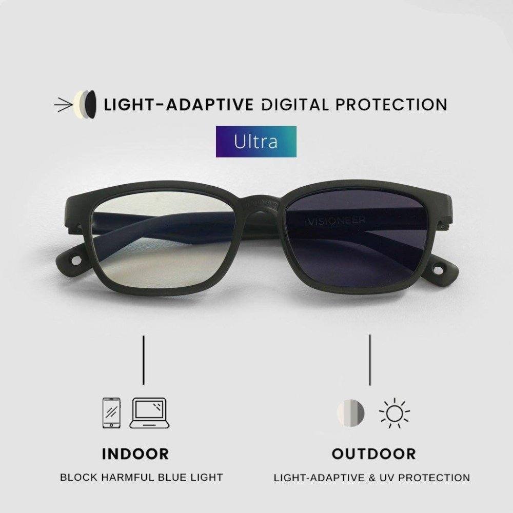 Ancil Kids (LA Ultra) ULTRA Light-Adaptive Digital Protection Matte black | Visioneer High Quality Eye Protection Eyewear 2