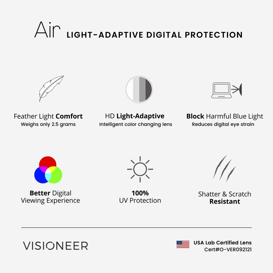 Katy (LA Air) Air Light-Adaptive Digital Protection Black | Visioneer High Quality Eye Protection Eyewear 9