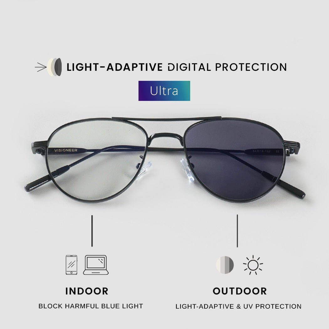 Sky Aviator (LA Ultra) ULTRA Light-Adaptive Digital Protection Black | Visioneer High Quality Eye Protection Eyewear 2